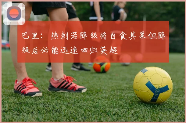 巴里：热刺若降级将自食其果但降级后必能迅速回归英超